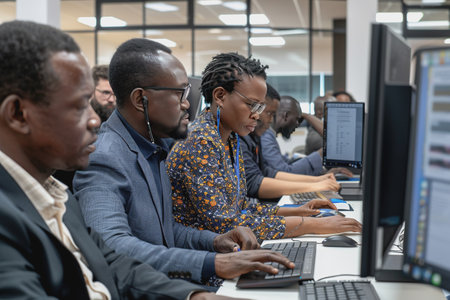 Brainstorming IT Programmers Use Computer Together, Software Engineers Develop App Programの素材