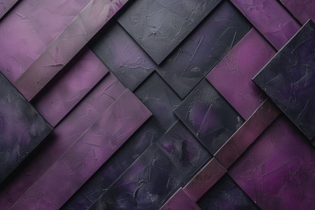 Black and Purple square shape background presentation design. AI Generatedの素材