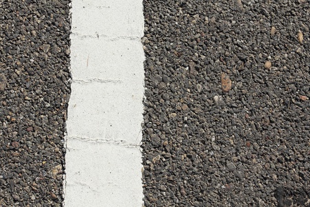 White line on the road の写真素材