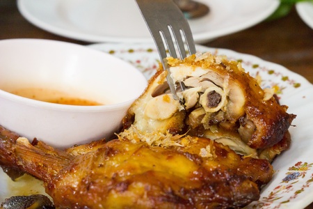 Thai grill chicken の写真素材