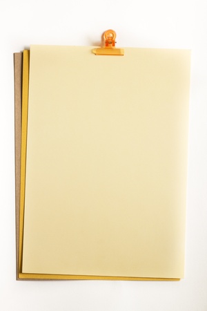 Papers with clip の写真素材