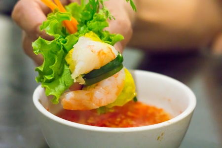 Shrimp salad in Vietnamese stlye