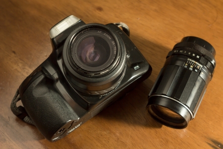 Old camera and manual focus lens 