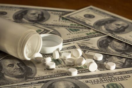 Money for medicine の写真素材