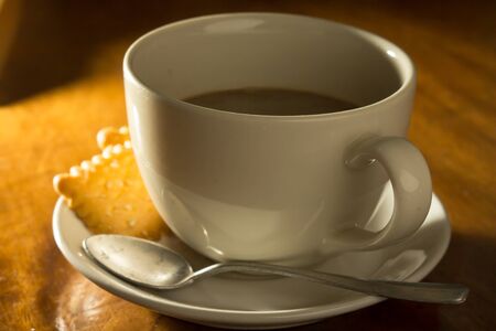 Coffee and cracker for morning の写真素材