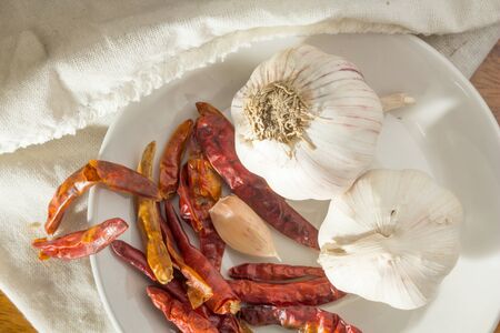 Chili and garlic, Thai seasoning の写真素材
