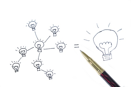 Network of a big idea の写真素材