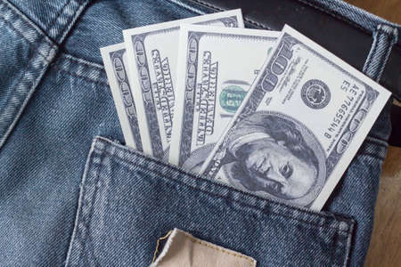 Many money in pocket の写真素材