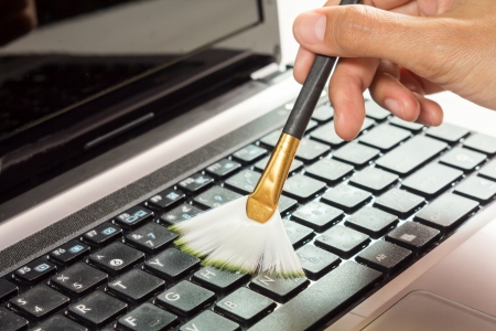 Cleaning computer の写真素材