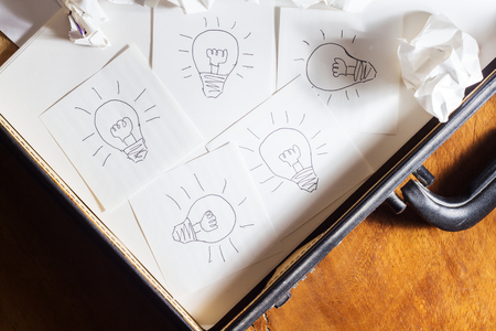 Idea in briefcase の写真素材