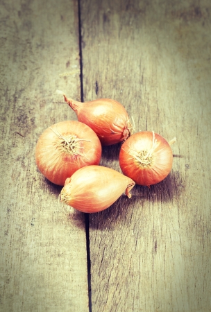 Vinage shallots の写真素材