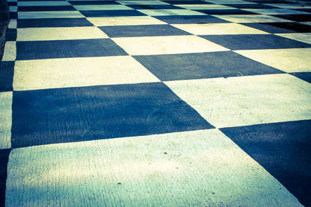 Checkered pattern floor,vintage light style,background and texture.