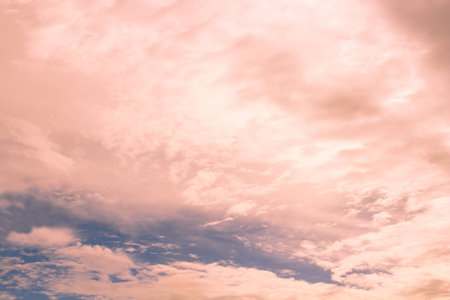 Vintage style red color tone sky and cloud,nature background.