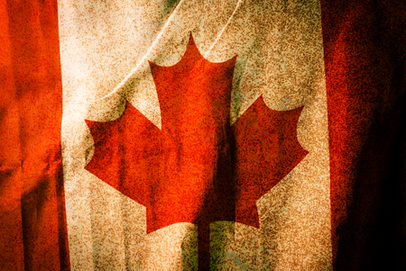Canada national flag,Grunge filtered  backgroundの写真素材