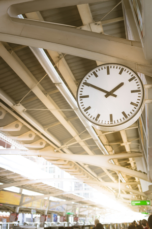 Clock at sky train station.