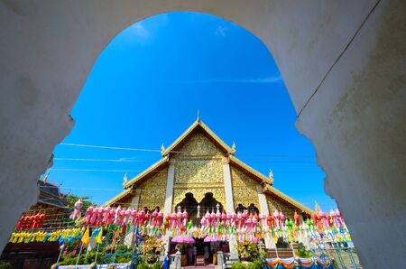 Buddha s relics Lampoon temple の写真素材