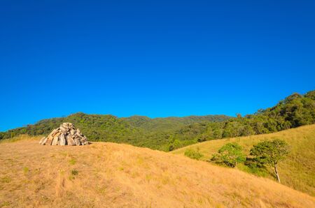 mountain with rocksの写真素材