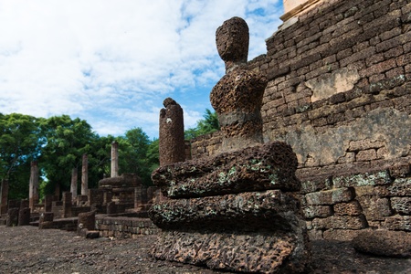 Sukhothai historical park, the old town of Thailand in 800 year の写真素材