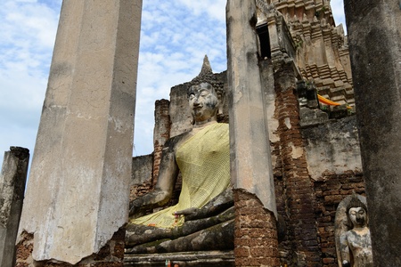 Sukhothai historical park, the old town of Thailand in 800 year の写真素材