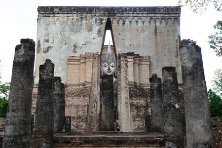 Sukhothai historical park, the old town of Thailand in 800 year の写真素材