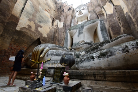 Sukhothai historical park, the old town of Thailand in 800 year の写真素材