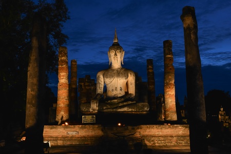 Sukhothai historical park, the old town of Thailand in 800 year の写真素材