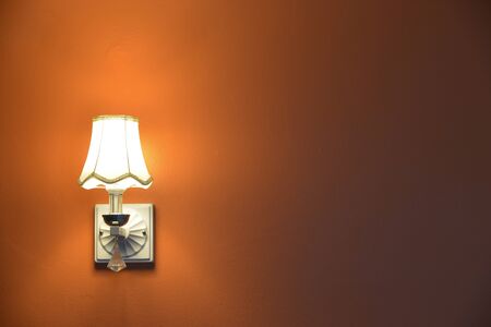 The lamp in the bedroom of one of theの写真素材