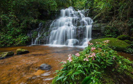 The beautiful waterfalls in Phitsanulok province in Thailand.の写真素材