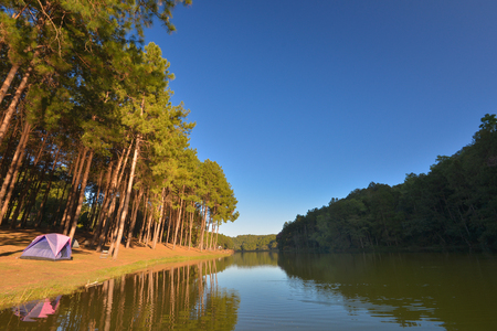 Pang ung  place in the beautiful scenery of the Thailandの写真素材