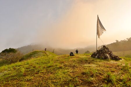 View points on the high peaks in Thailand.の写真素材