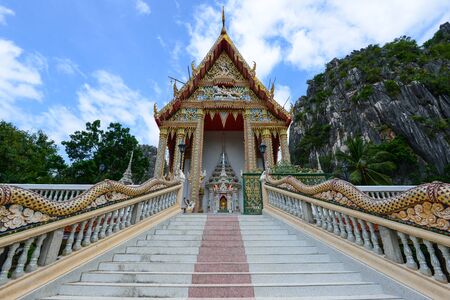 Entrance to the church at the beautiful in Thailand.の写真素材