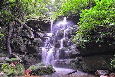 The Waterfall is a tourist  beautiful  in Thailandの写真素材