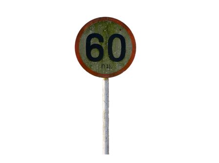 Traffic signs at the side of the road in Thailand.の写真素材