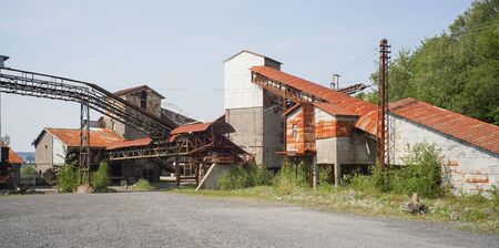Old abandoned and useless factory buildingの写真素材