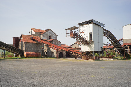 Old abandoned and useless factory buildingの写真素材