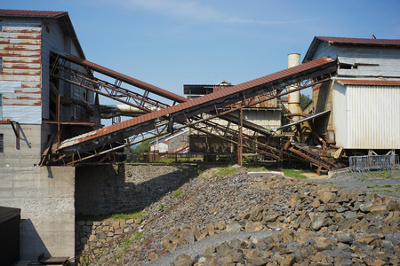 Old abandoned and useless factory buildingの写真素材