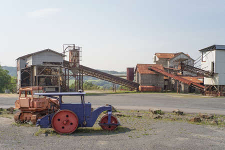 Old abandoned and useless factory buildingの写真素材