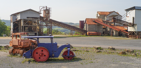 Old abandoned and useless factory buildingの写真素材