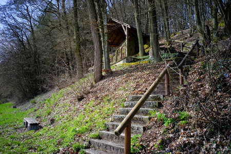 Roman monument in Schweinschied, Germany, Rhineland-Palatinateの写真素材