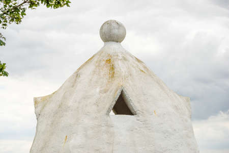 Vineyard shelter in the style of an Italian Trullo in Rheinhessen, Germany, Rhine-Hesse.の写真素材