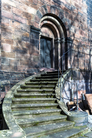 Stairs of Worms Cathedral Germanyの写真素材
