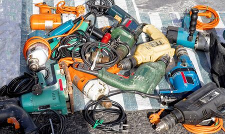 Obsolete flea market tools, Old drilling machines