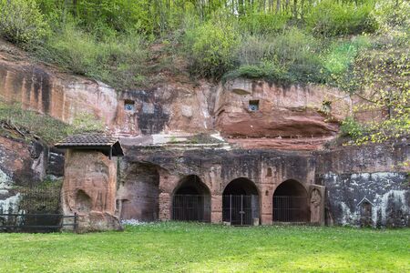 Hermitage of Bretzenheim in Rhineland-Palatinate Germany. Prehistoric place.の写真素材