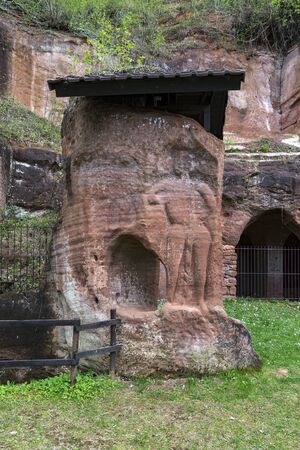 Hermitage of Bretzenheim in Rhineland-Palatinate Germany. Prehistoric place.の写真素材