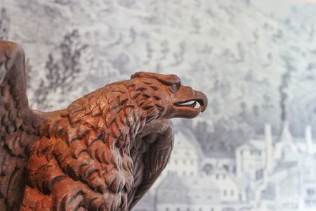 Old cast iron rusty eagle from the German imperial ageの写真素材