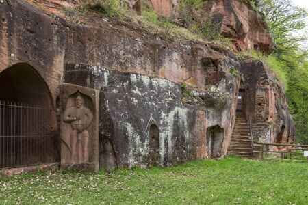 Hermitage of Bretzenheim in Rhineland-Palatinate Germany. Prehistoric place.の写真素材
