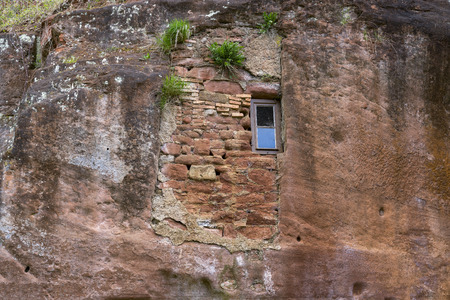 Hermitage of Bretzenheim in Rhineland-Palatinate Germany. Prehistoric place.の写真素材