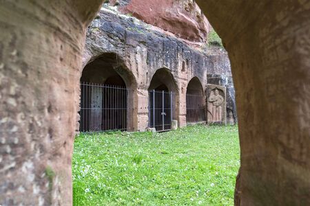 Hermitage of Bretzenheim in Rhineland-Palatinate Germany. Prehistoric place.の写真素材