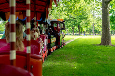 Electric railway in the Volkspark Mainz Weisenau