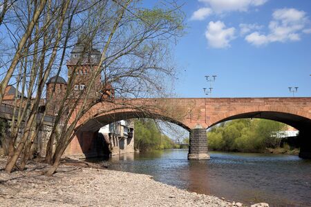 Bad Kreuznach City, Germany, Old town, Bridgeの写真素材